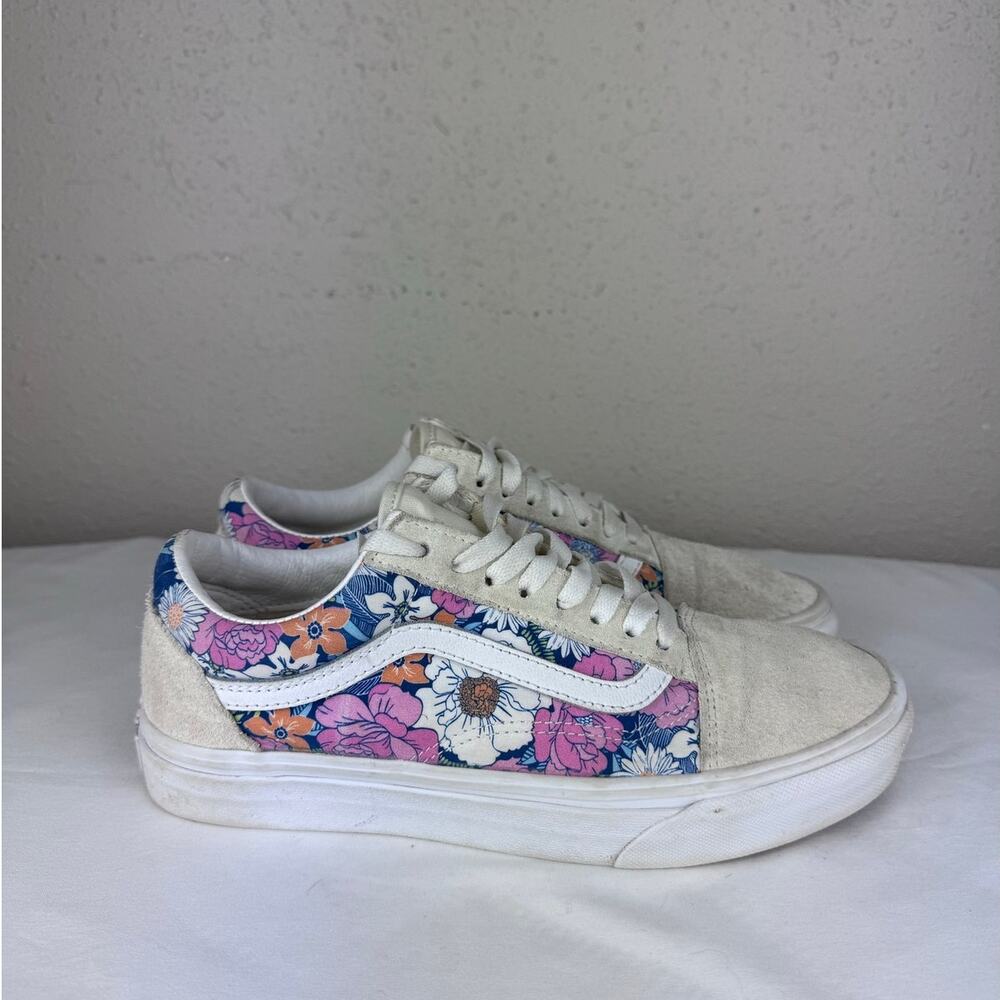 Vans Old Skool Retro Floral Sneakers womens size 8.5 - Picture 1 of 7